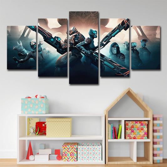 Multi-Piece Space Armor Wall Art Science Fiction Canvas Print for Boys Bedroom Green Clearhalo 'Art Gallery' 'Canvas Art' 'Kids' Arts' 1705467