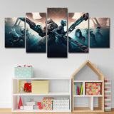 Multi-Piece Space Armor Wall Art Science Fiction Canvas Print for Boys Bedroom Green
