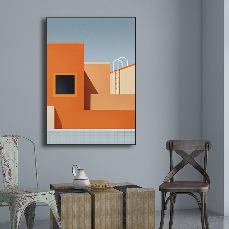 Architecture Wall Decor for Girls Bedroom in Light Color, Multiple Sizes Options Clearhalo 'Arts' 'Canvas Art' 1705475