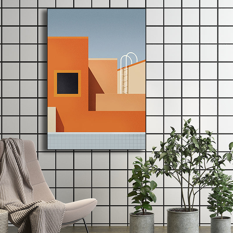 Architecture Wall Decor for Girls Bedroom in Light Color, Multiple Sizes Options Clearhalo 'Arts' 'Canvas Art' 1705476