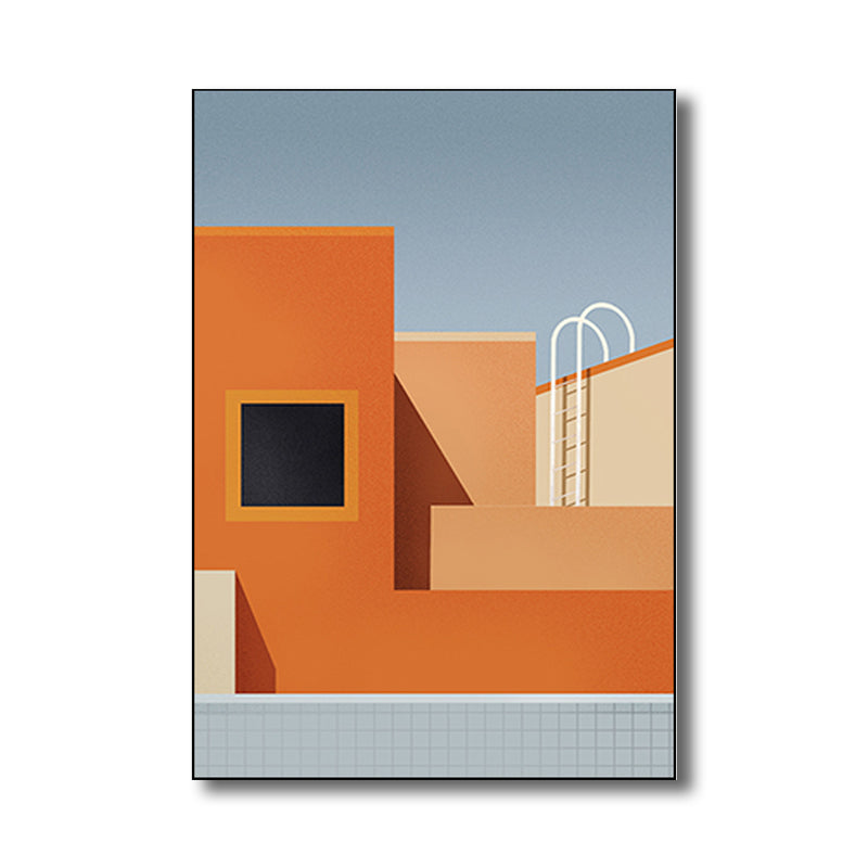 Architecture Wall Decor for Girls Bedroom in Light Color, Multiple Sizes Options Clearhalo 'Arts' 'Canvas Art' 1705477