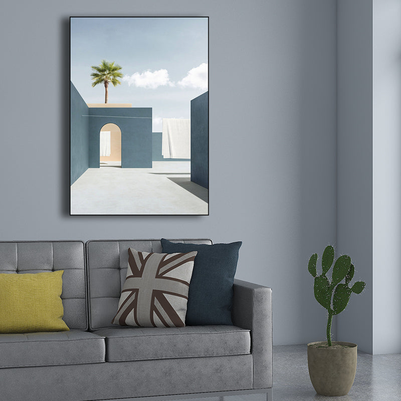 Architecture Wall Decor for Girls Bedroom in Light Color, Multiple Sizes Options Clearhalo 'Arts' 'Canvas Art' 1705483