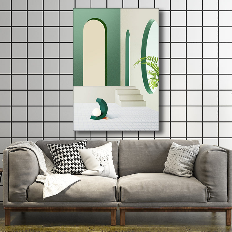 Architecture Wall Decor for Girls Bedroom in Light Color, Multiple Sizes Options Clearhalo 'Arts' 'Canvas Art' 1705487