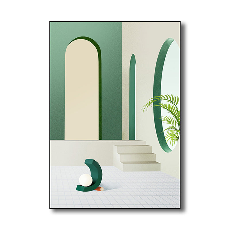 Architecture Wall Decor for Girls Bedroom in Light Color, Multiple Sizes Options Clearhalo 'Arts' 'Canvas Art' 1705488