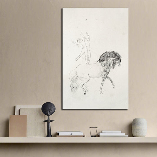 Minimalism Style Riding Canvas Boys Bedroom Wall Decor in Gray, Multiple Sizes Options Grey Clearhalo 'Art Gallery' 'Canvas Art' 'Contemporary Art Gallery' 'Contemporary Art' 'Minimalism' 'Minimalist Art Gallery' 'Scandinavian' Arts' 1705514