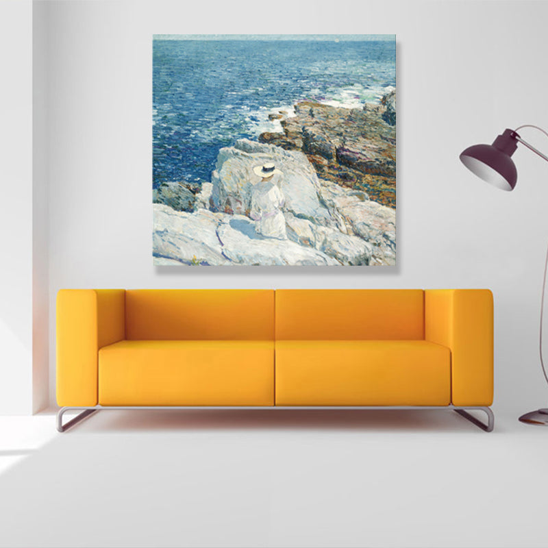 Lady Wall Art Decor Soft Color Vintage Square Canvas Print for Dining Room, Multiple Sizes Clearhalo 'Arts' 'Canvas Art' 1705634