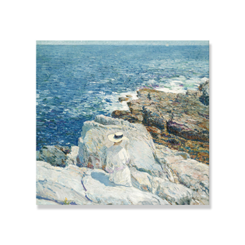 Lady Wall Art Decor Soft Color Vintage Square Canvas Print for Dining Room, Multiple Sizes Clearhalo 'Arts' 'Canvas Art' 1705635