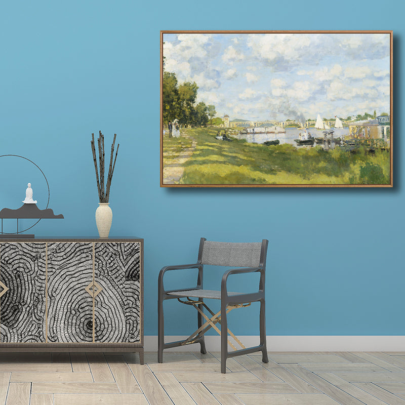 Landscapes Wall Art Decor Textured Vintage Living Room Canvas Print, Multiple Sizes Yellow Design 4 Clearhalo 'Art Gallery' 'Canvas Art' 'Country Art Gallery' 'French Country' 'Rustic' Arts' 1705677