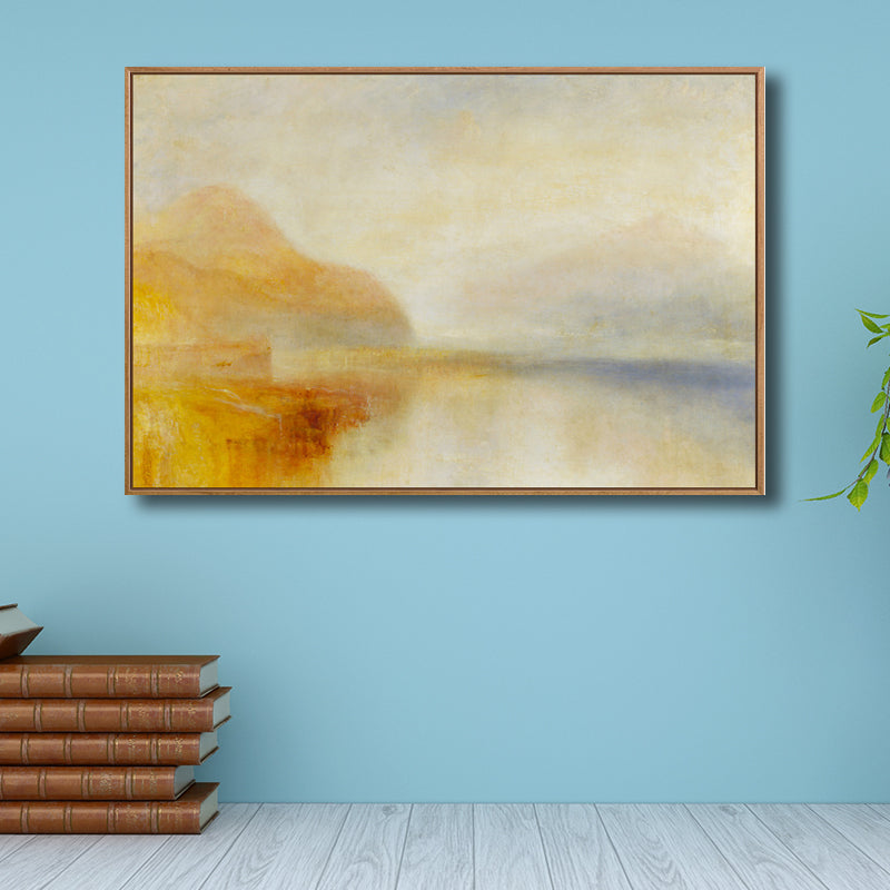 Landscapes Wall Art Decor Textured Vintage Living Room Canvas Print, Multiple Sizes Yellow Design 1 Clearhalo 'Art Gallery' 'Canvas Art' 'Country Art Gallery' 'French Country' 'Rustic' Arts' 1705689