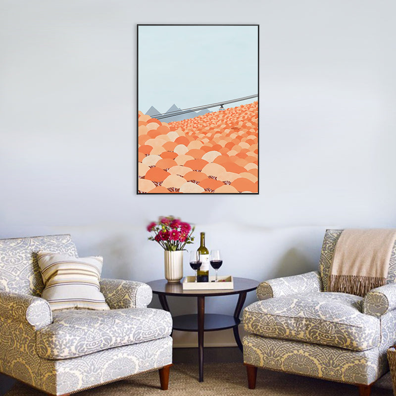 Illustrations Fall Forest Wall Decor Textured Childrens Art Bedroom Canvas Print Clearhalo 'Art Gallery' 'Canvas Art' 'Kids' Arts' 1705748