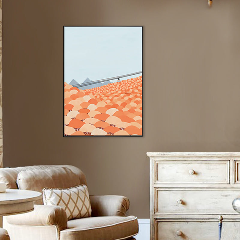 Illustrations Fall Forest Wall Decor Textured Childrens Art Bedroom Canvas Print Clearhalo 'Art Gallery' 'Canvas Art' 'Kids' Arts' 1705749