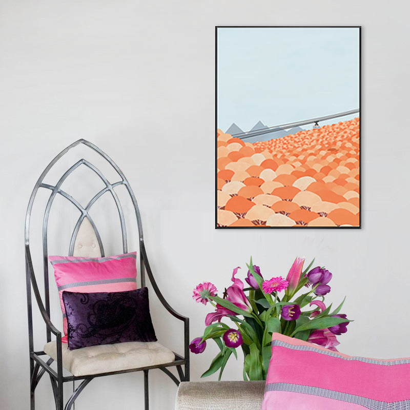 Illustrations Fall Forest Wall Decor Textured Childrens Art Bedroom Canvas Print Clearhalo 'Art Gallery' 'Canvas Art' 'Kids' Arts' 1705750