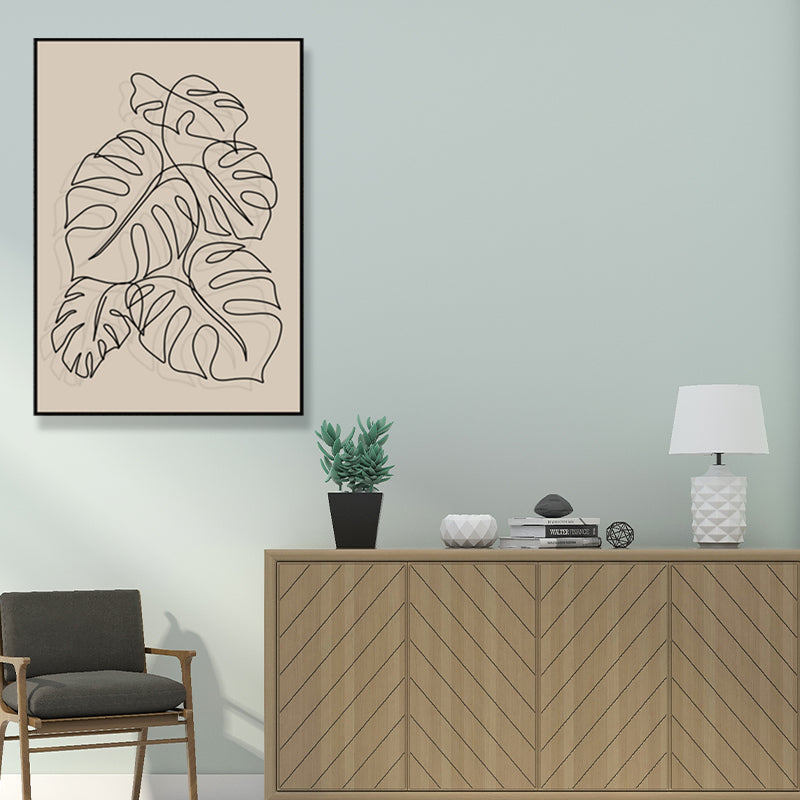 Brown Pencil Sketch Canvas Art Line Drawing Minimalist Textured Wall Decor for Room Clearhalo 'Art Gallery' 'Canvas Art' 'Contemporary Art Gallery' 'Contemporary Art' 'Minimalism' 'Minimalist Art Gallery' 'Scandinavian' Arts' 1705870