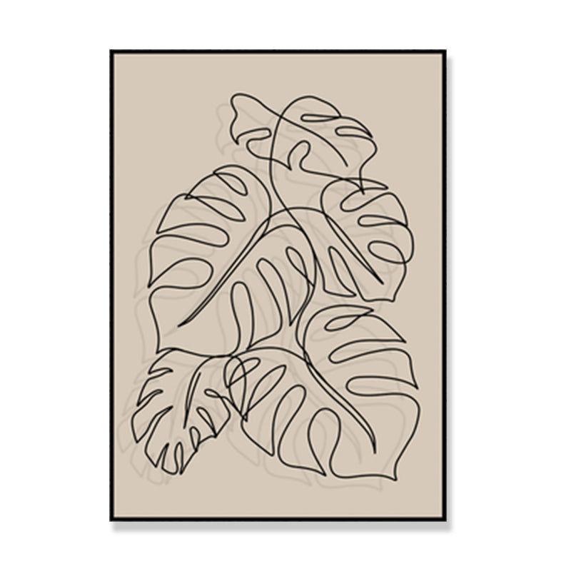 Brown Pencil Sketch Canvas Art Line Drawing Minimalist Textured Wall Decor for Room Clearhalo 'Art Gallery' 'Canvas Art' 'Contemporary Art Gallery' 'Contemporary Art' 'Minimalism' 'Minimalist Art Gallery' 'Scandinavian' Arts' 1705872