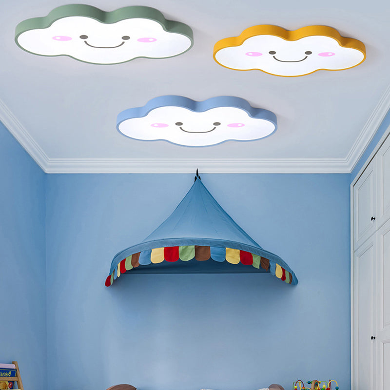 Kids Bedroom Smiling Cloud Ceiling Mount Light Acrylic Nordic Style Ceiling Fixture Clearhalo 'Ceiling Lights' 'Close To Ceiling Lights' 'Close to ceiling' 'Flush mount' Lighting' 170592