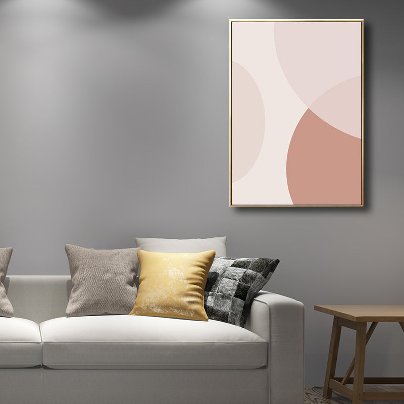 Illustration Nordic Style Wall Decor Abstract in Pastel Color, Multiple Sizes Available Pink Clearhalo 'Arts' 'Canvas Art' 1705926