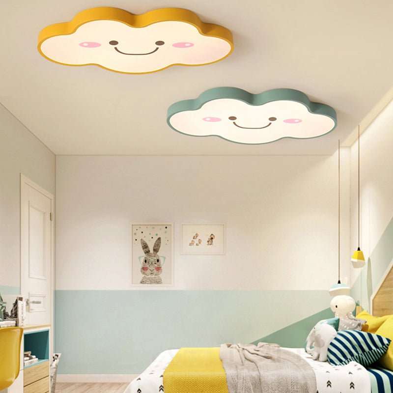 Kids Bedroom Smiling Cloud Ceiling Mount Light Acrylic Nordic Style Ceiling Fixture Clearhalo 'Ceiling Lights' 'Close To Ceiling Lights' 'Close to ceiling' 'Flush mount' Lighting' 170593