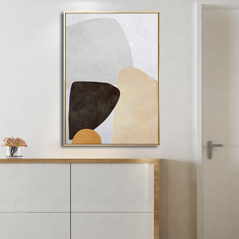 Illustration Nordic Style Wall Decor Abstract in Pastel Color, Multiple Sizes Available Yellow Clearhalo 'Arts' 'Canvas Art' 1705933