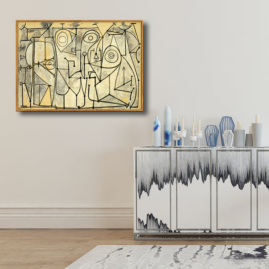 Picasso Geometric Figure Wall Art Synthetic Cubism Textured House Interior Canvas Clearhalo 'Art Gallery' 'Canvas Art' 'Contemporary Art Gallery' 'Contemporary Art' 'Minimalism' 'Minimalist Art Gallery' 'Scandinavian' Arts' 1705967