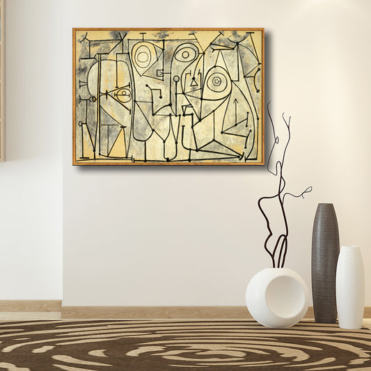 Picasso Geometric Figure Wall Art Synthetic Cubism Textured House Interior Canvas Clearhalo 'Art Gallery' 'Canvas Art' 'Contemporary Art Gallery' 'Contemporary Art' 'Minimalism' 'Minimalist Art Gallery' 'Scandinavian' Arts' 1705968