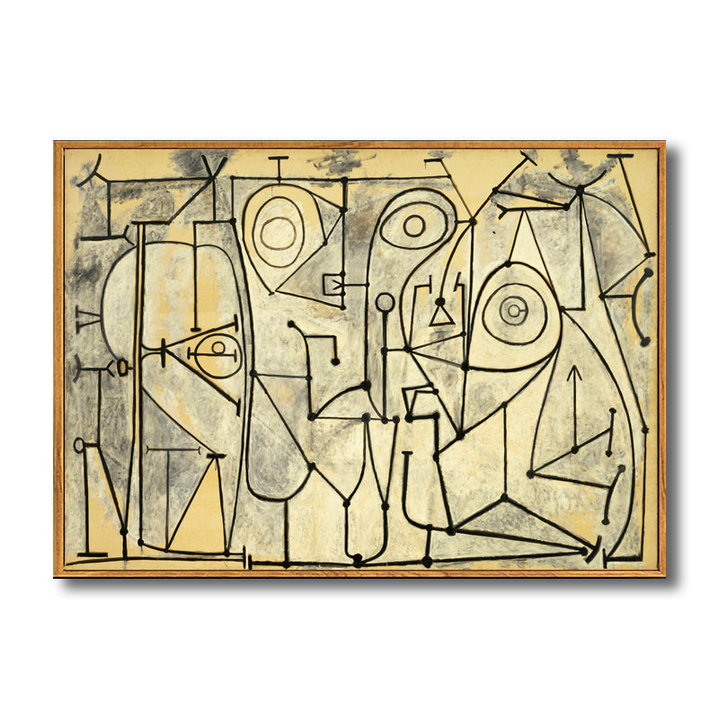 Picasso Geometric Figure Wall Art Synthetic Cubism Textured House Interior Canvas Clearhalo 'Art Gallery' 'Canvas Art' 'Contemporary Art Gallery' 'Contemporary Art' 'Minimalism' 'Minimalist Art Gallery' 'Scandinavian' Arts' 1705969