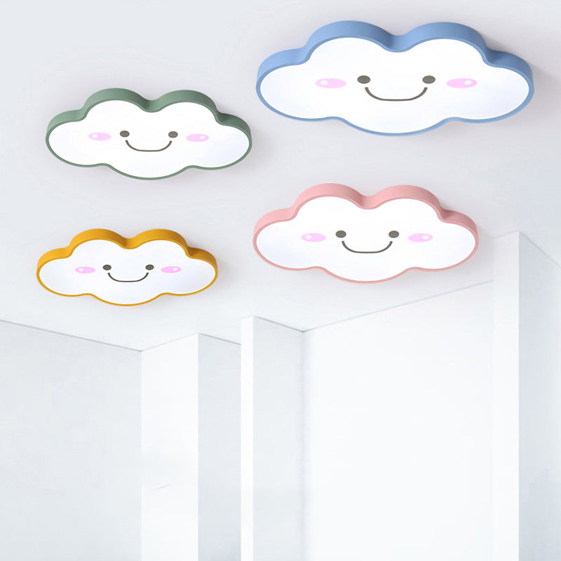 Kids Bedroom Smiling Cloud Ceiling Mount Light Acrylic Nordic Style Ceiling Fixture Clearhalo 'Ceiling Lights' 'Close To Ceiling Lights' 'Close to ceiling' 'Flush mount' Lighting' 170598