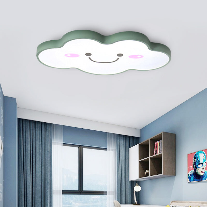 Kids Bedroom Smiling Cloud Ceiling Mount Light Acrylic Nordic Style Ceiling Fixture Clearhalo 'Ceiling Lights' 'Close To Ceiling Lights' 'Close to ceiling' 'Flush mount' Lighting' 170601