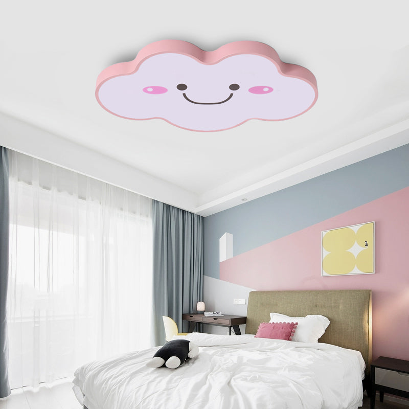 Kids Bedroom Smiling Cloud Ceiling Mount Light Acrylic Nordic Style Ceiling Fixture Clearhalo 'Ceiling Lights' 'Close To Ceiling Lights' 'Close to ceiling' 'Flush mount' Lighting' 170604