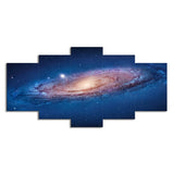 Cosmic Spiral Galaxy Canvas Print Blue Science Fiction Wall Art for Kids Room Clearhalo 'Art Gallery' 'Canvas Art' 'Kids' Arts' 1706074