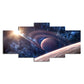 Digital Print Saturn Wall Art Dark Blue Canvas-Made Wall Decor, Multi-Piece Clearhalo 'Art Gallery' 'Canvas Art' 'Kids' Arts' 1706081