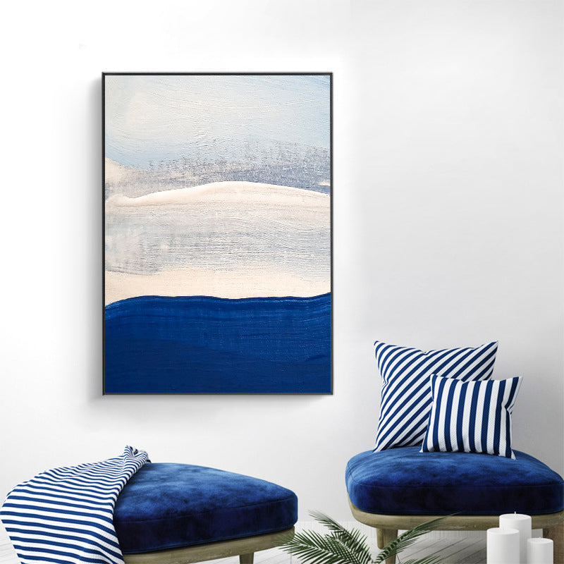 Modern Brush Stroke Wall Decor Canvas Textured Light Color Painting for Bathroom Clearhalo 'Art Gallery' 'Canvas Art' 'Contemporary Art Gallery' 'Modern' Arts' 1706165