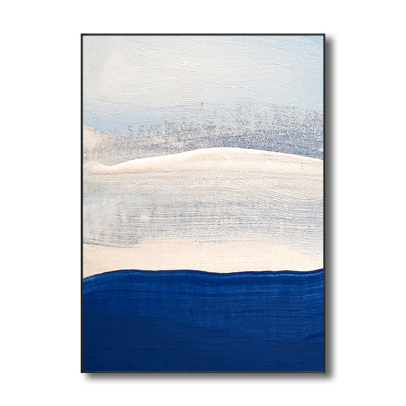 Modern Brush Stroke Wall Decor Canvas Textured Light Color Painting for Bathroom Clearhalo 'Art Gallery' 'Canvas Art' 'Contemporary Art Gallery' 'Modern' Arts' 1706167