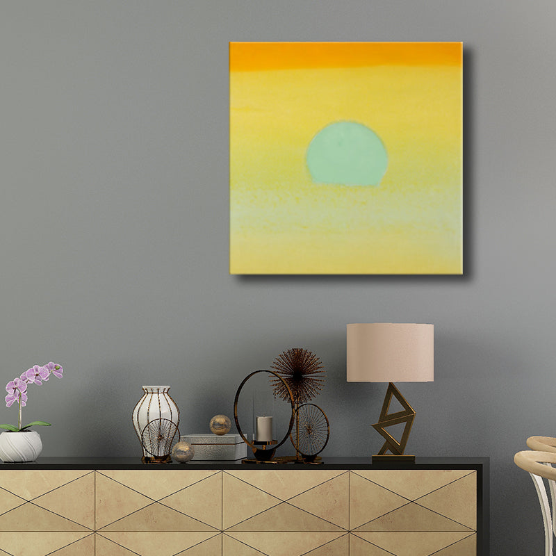 Pastel Color Sunrise Wall Decor Textured Children's Art Living Room Canvas Print Clearhalo 'Art Gallery' 'Canvas Art' 'Kids' Arts' 1706235