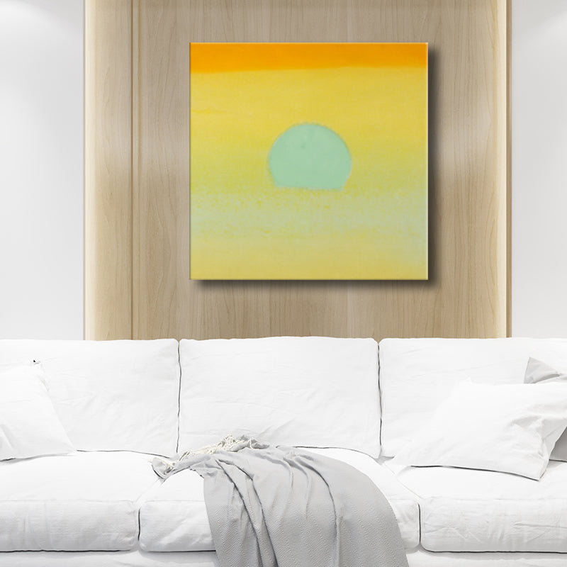 Pastel Color Sunrise Wall Decor Textured Children's Art Living Room Canvas Print Clearhalo 'Art Gallery' 'Canvas Art' 'Kids' Arts' 1706236