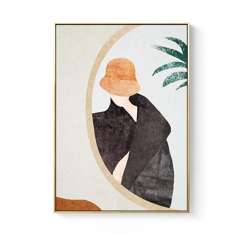 Canvas Pastel Color Painting Nordic Stylish Maiden Wall Art Decor, Multiple Sizes Clearhalo 'Arts' 'Canvas Art' 1706337
