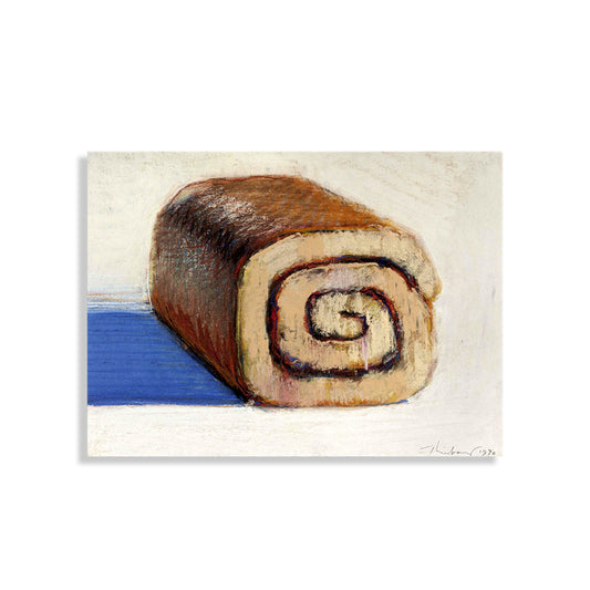 Roll Cake Painting Brown Canvas Wall Art Print Textured, Multiple Sizes Available Clearhalo 'Art Gallery' 'Canvas Art' 'Traditional' Arts' 1706550