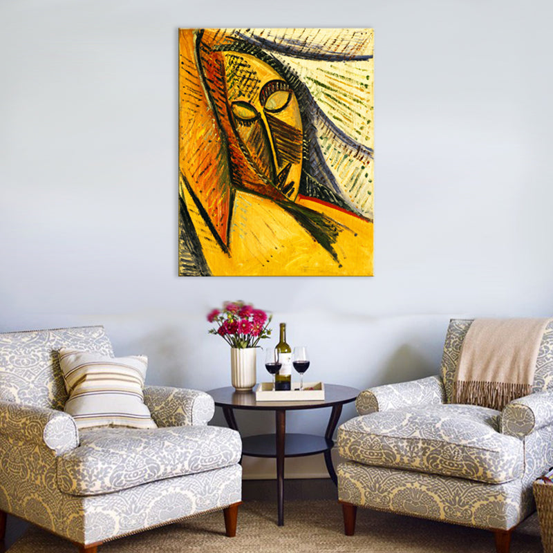 Sleeping Woman Wrapped Canvas Gold Countryside Painting for Bedroom, Multiple Sizes Available Clearhalo 'Art Gallery' 'Canvas Art' 'Traditional' Arts' 1706562