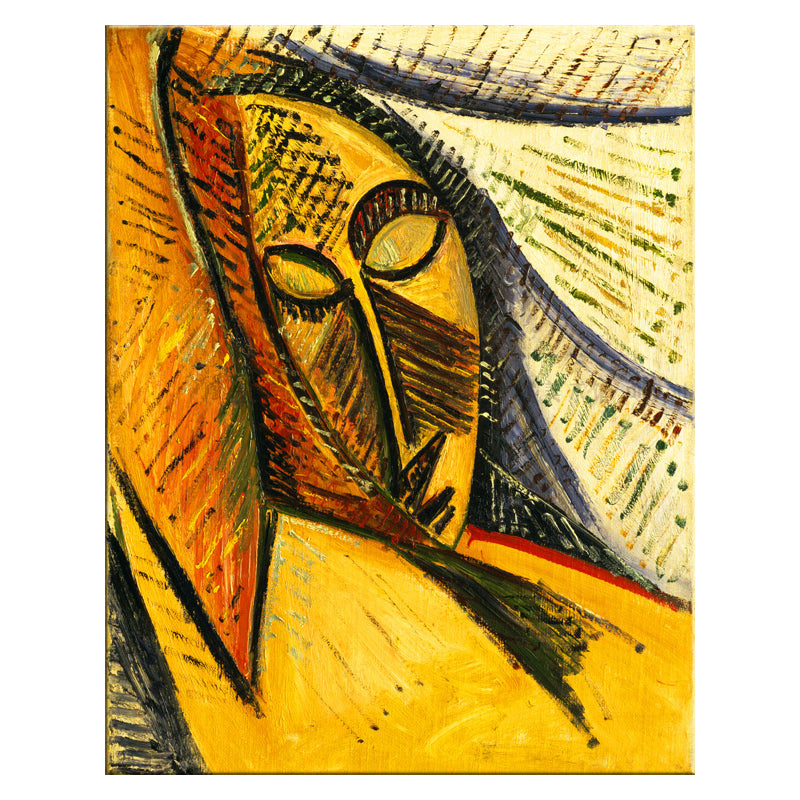 Sleeping Woman Wrapped Canvas Gold Countryside Painting for Bedroom, Multiple Sizes Available Clearhalo 'Art Gallery' 'Canvas Art' 'Traditional' Arts' 1706563