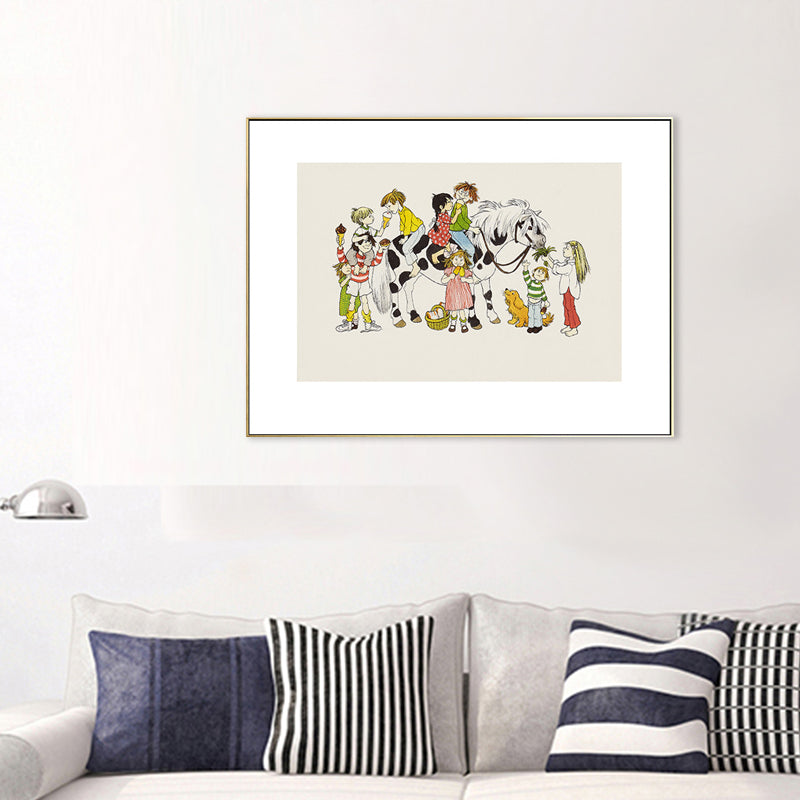 Childhood Memory Canvas Wall Art Textured Kids Style House Interior Wall Decoration Clearhalo 'Art Gallery' 'Canvas Art' 'Kids' Arts' 1706677