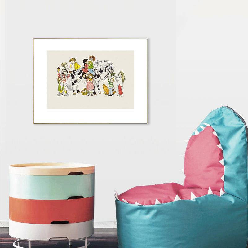 Childhood Memory Canvas Wall Art Textured Kids Style House Interior Wall Decoration Clearhalo 'Art Gallery' 'Canvas Art' 'Kids' Arts' 1706678