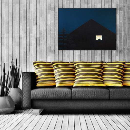 Farmhouse Natural Scenery Wall Art Dark Color Textured Canvas Print for Living Room Clearhalo 'Art Gallery' 'Canvas Art' 'Country Art Gallery' 'French Country' 'Rustic' Arts' 1706692