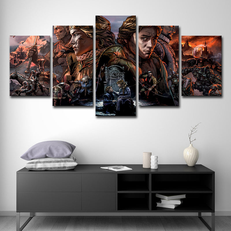 Game Character Thronebreakers Wall Decor Modern Canvas Print Wall Art in Brown Clearhalo 'Art Gallery' 'Canvas Art' 'Kids' Arts' 1706775
