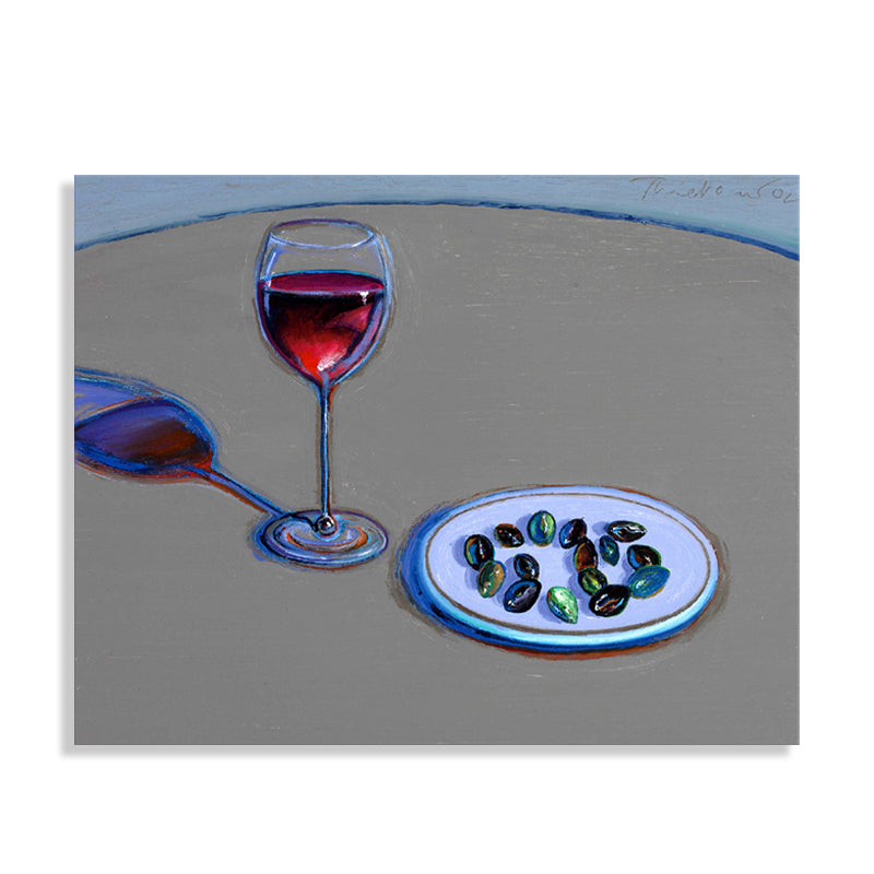 Traditional Wine and Candies Painting Foods Gray Wall Art Decor, Multiple Sizes Options Clearhalo 'Art Gallery' 'Canvas Art' 'Traditional' Arts' 1706819