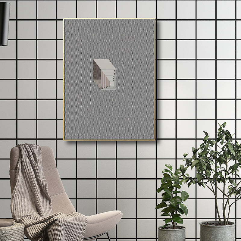 Geometric Shapes Wall Art Print Nordic Textured Living Room Wall Decor in Light Color Clearhalo 'Arts' 'Canvas Art' 1707028