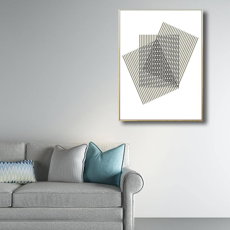 Geometrische vormen Wall Art Print Noordse textureerde woonkamer wanddecor in lichte kleur