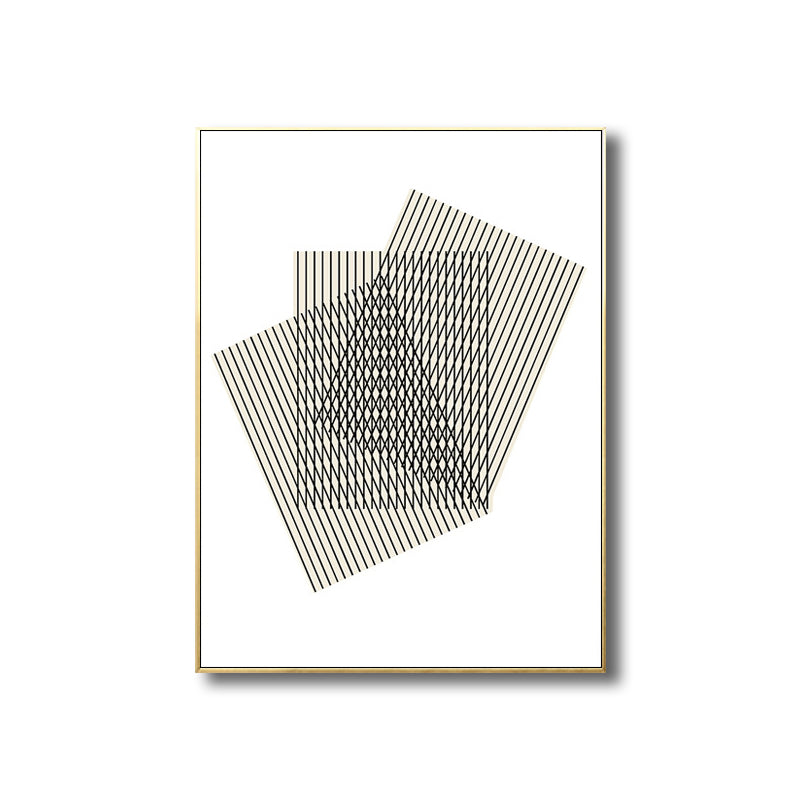 Geometric Shapes Wall Art Print Nordic Textured Living Room Wall Decor in Light Color