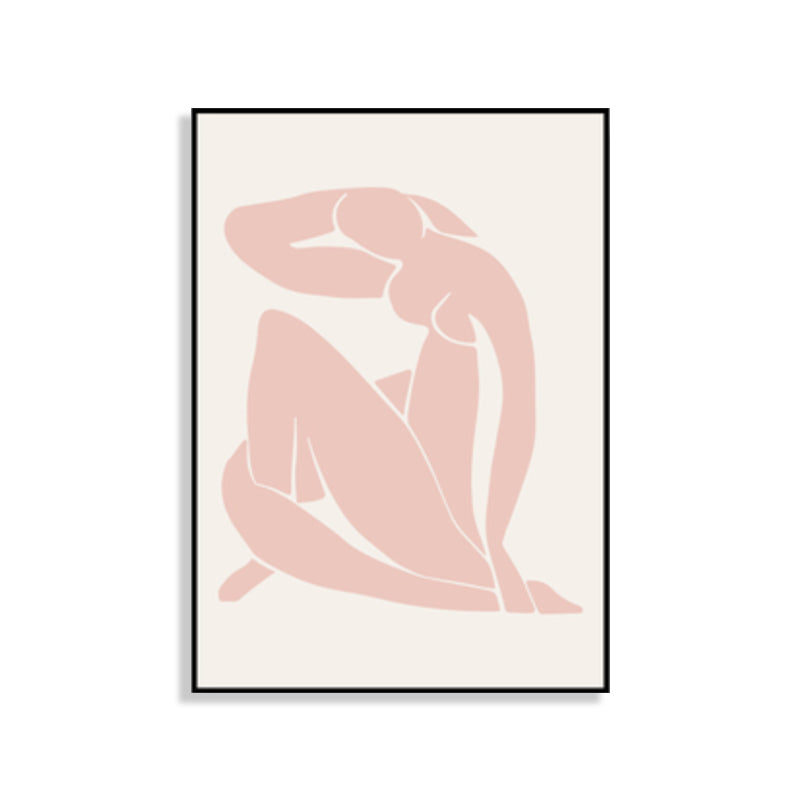 Scandinavian Style Wall Art Print Beige Nude Women Painting, Multiple Sizes Available Clearhalo 'Arts' 'Canvas Art' 1707108