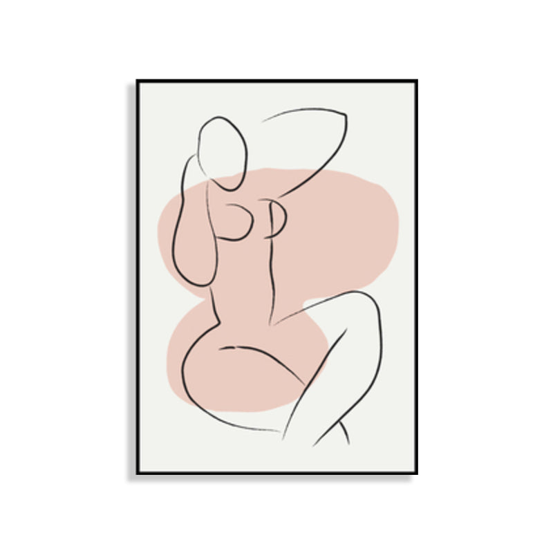 Scandinavian Style Wall Art Print Beige Nude Women Painting, Multiple Sizes Available Clearhalo 'Arts' 'Canvas Art' 1707115