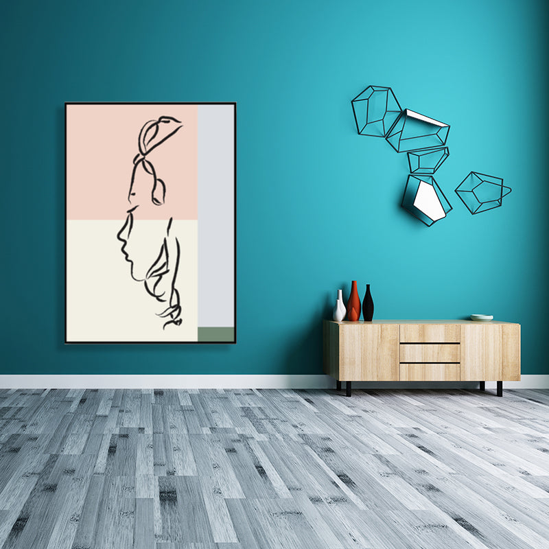 Scandinavian Style Wall Art Print Beige Nude Women Painting, Multiple Sizes Available Beige Design 3 Clearhalo 'Arts' 'Canvas Art' 1707116