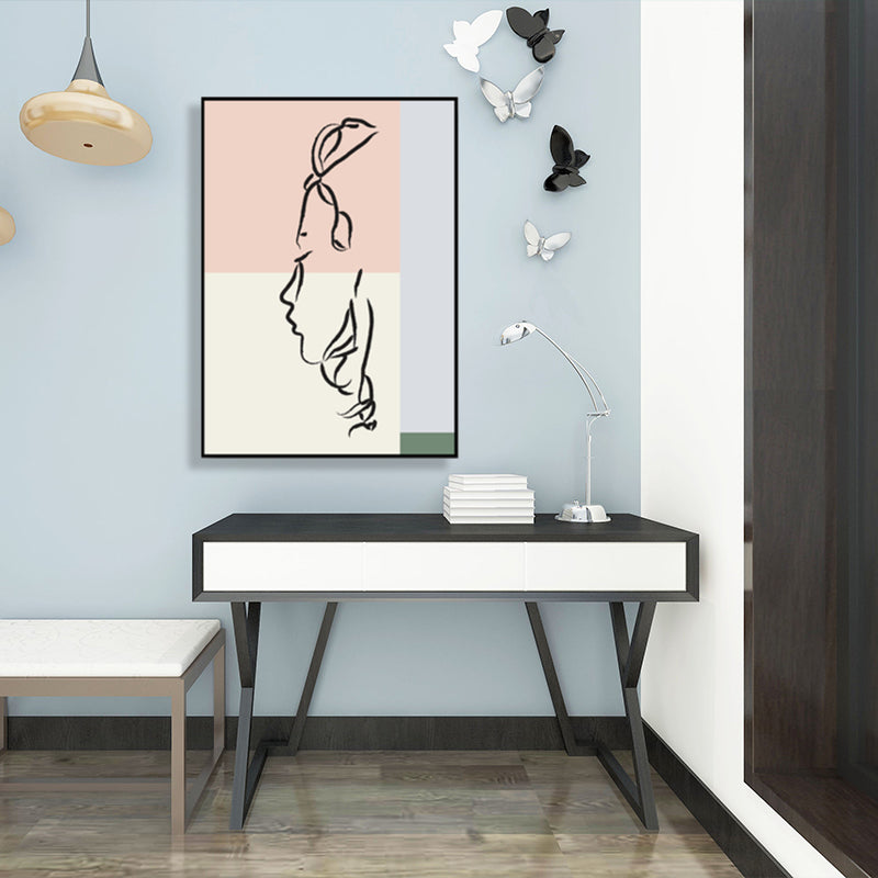 Scandinavian Style Wall Art Print Beige Nude Women Painting, Multiple Sizes Available Clearhalo 'Arts' 'Canvas Art' 1707117